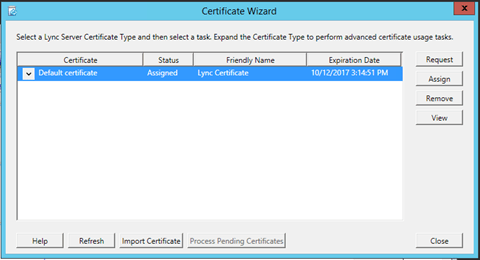 renew lync 2013 edge internal certificate